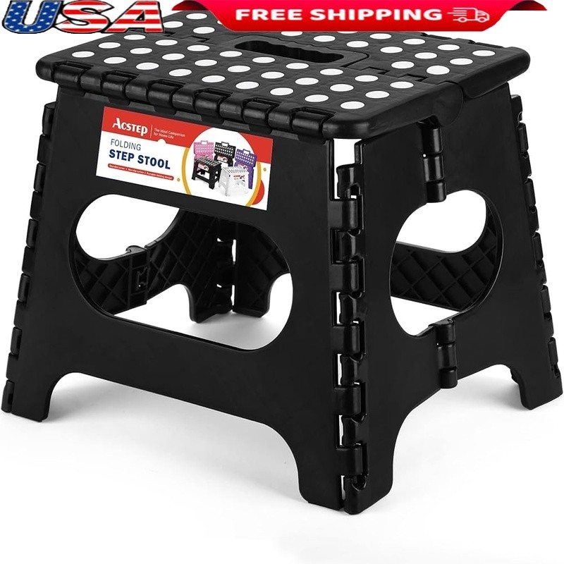 Heavy Duty Foldable Step Stool Portable Anti Slip Grip Kitchen Bathroom Office