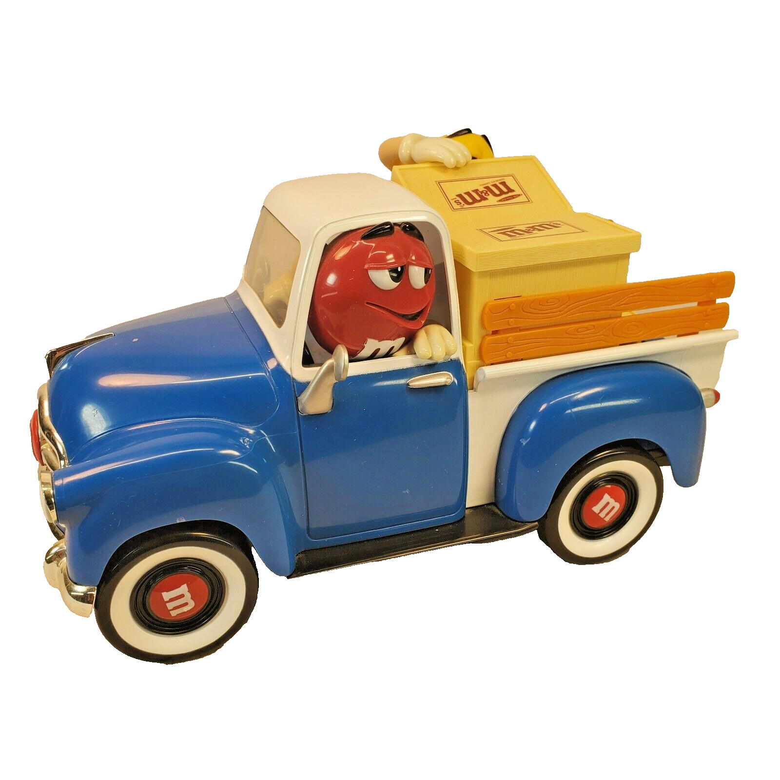 M&M Candy Dispenser "Sweet Whellin" Red's Garage Pick-Up Truck Blue & White
