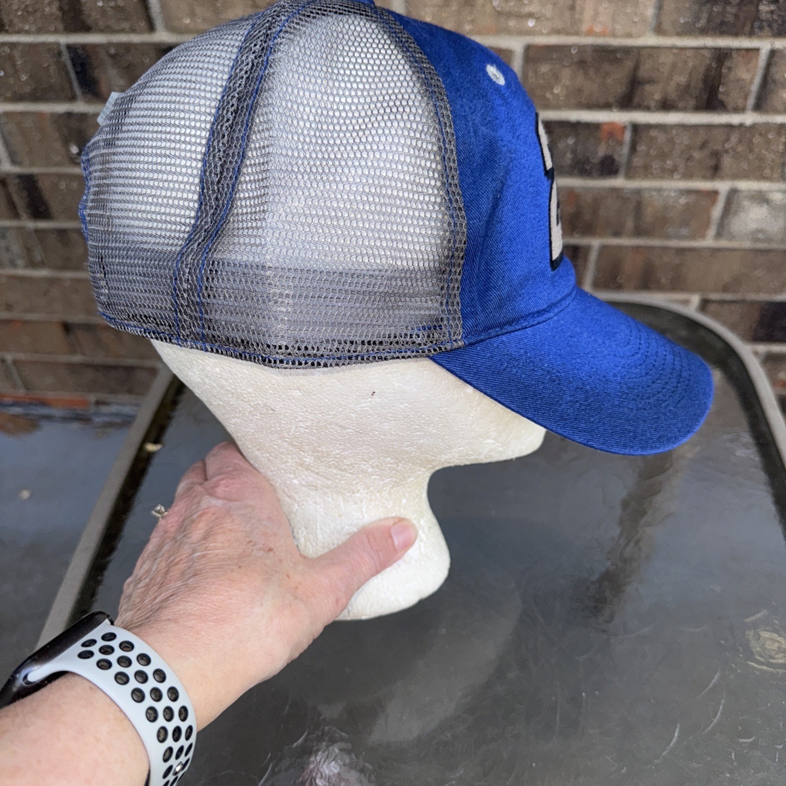 NASCAR #24 Jeff Gordon Signed Royal Blue Trucker Hat Cap Snapback NASCAR Patch