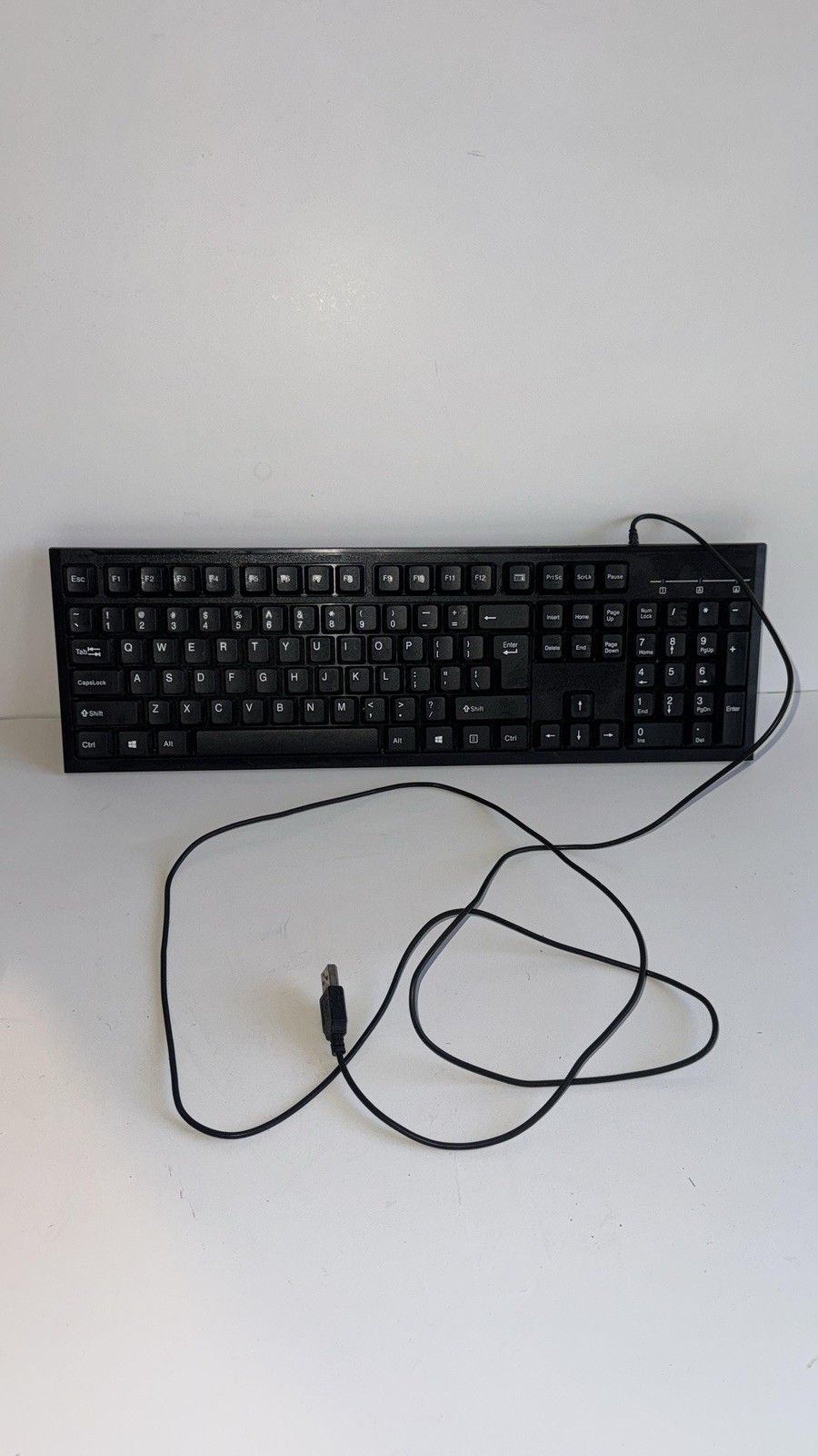 BTO Wired Keyboard Full Size 104-Key with Numeric Keypad Black