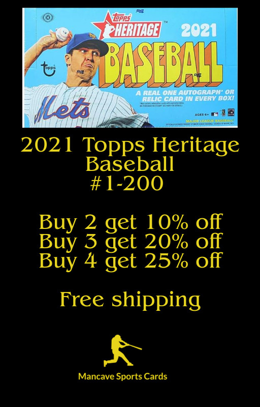 2021 Topps Heritage #1- #200 complete your set