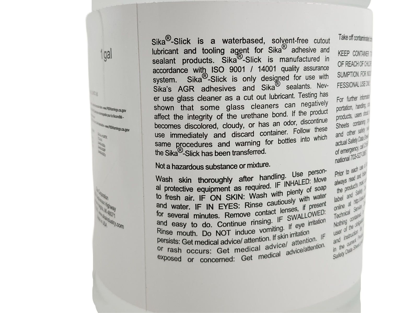 Sika-Slick Cutout Lubricant - 1 Gallon - SLK4GL