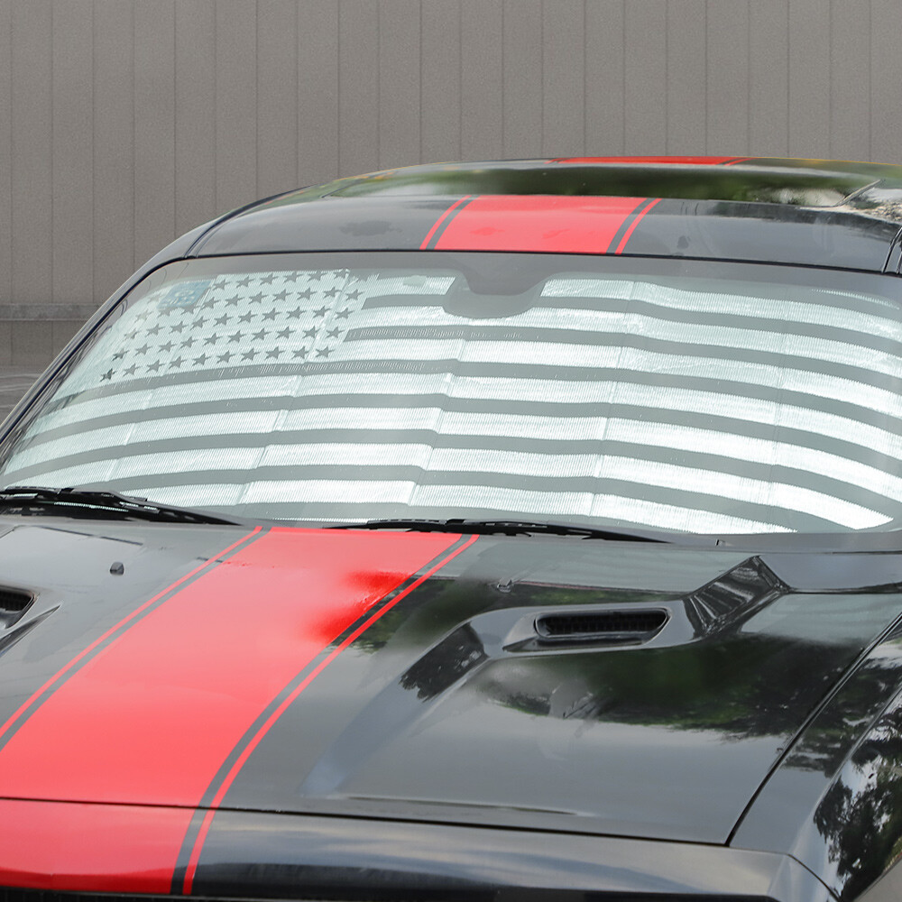 Folding Front Windshield Sunshade Heat Protect Cover for Dodge Challenger 2009+