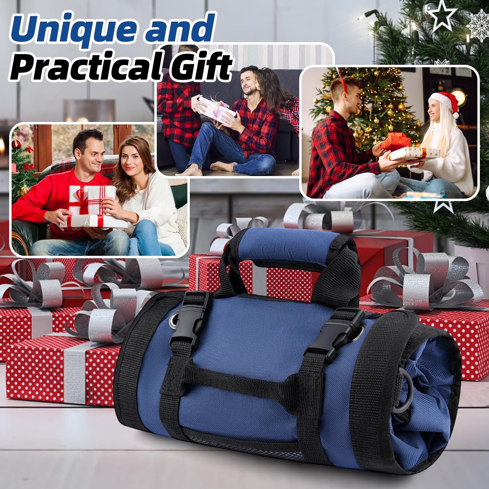 Tool Roll Bag, Heavy Duty Tool Organizer Roll Up, Portable Tool Storage Bag E...