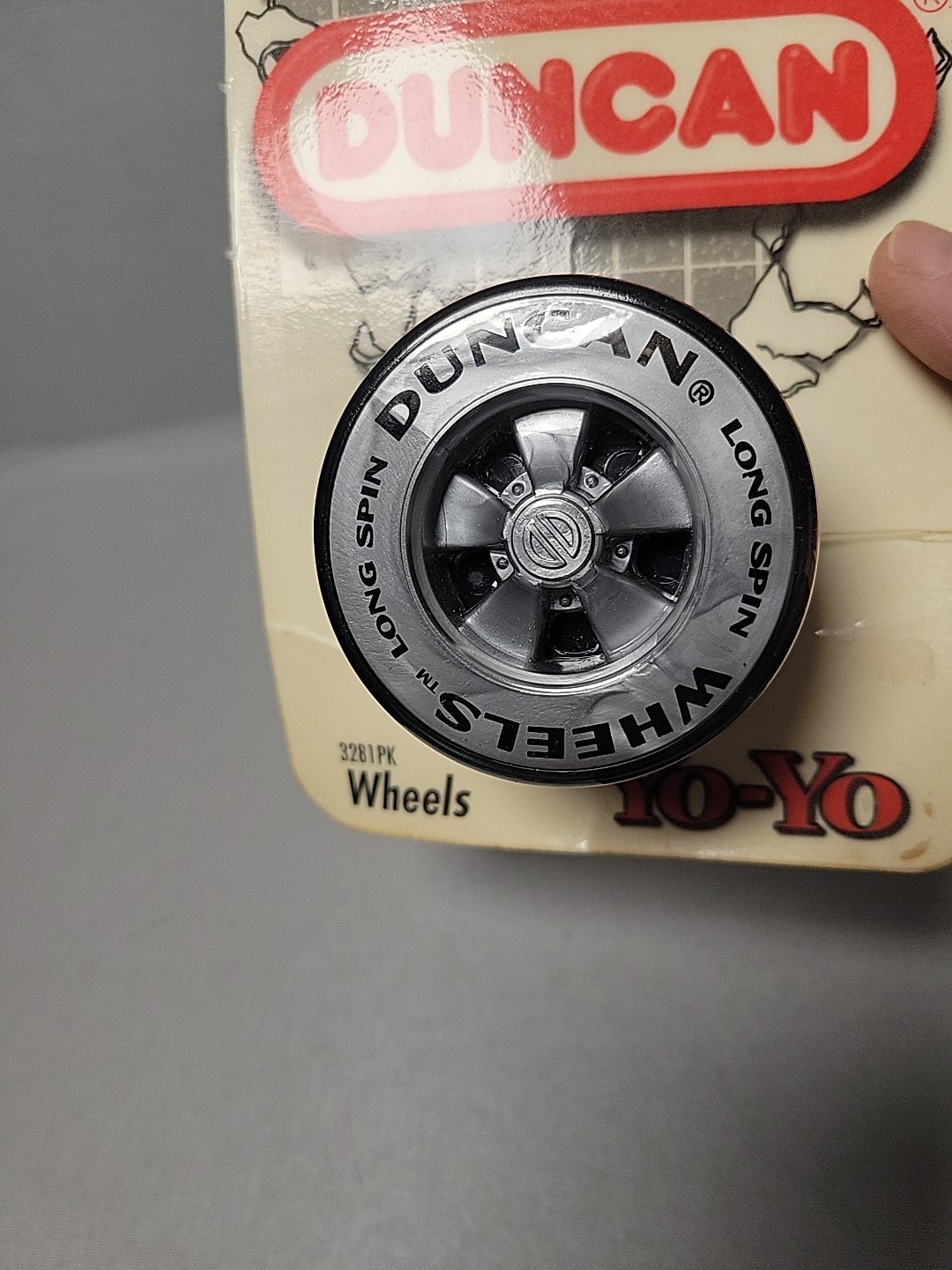 DUNCAN WHEELS YO-YO LONG SPIN 1994' NEW/SEALED, BLACK