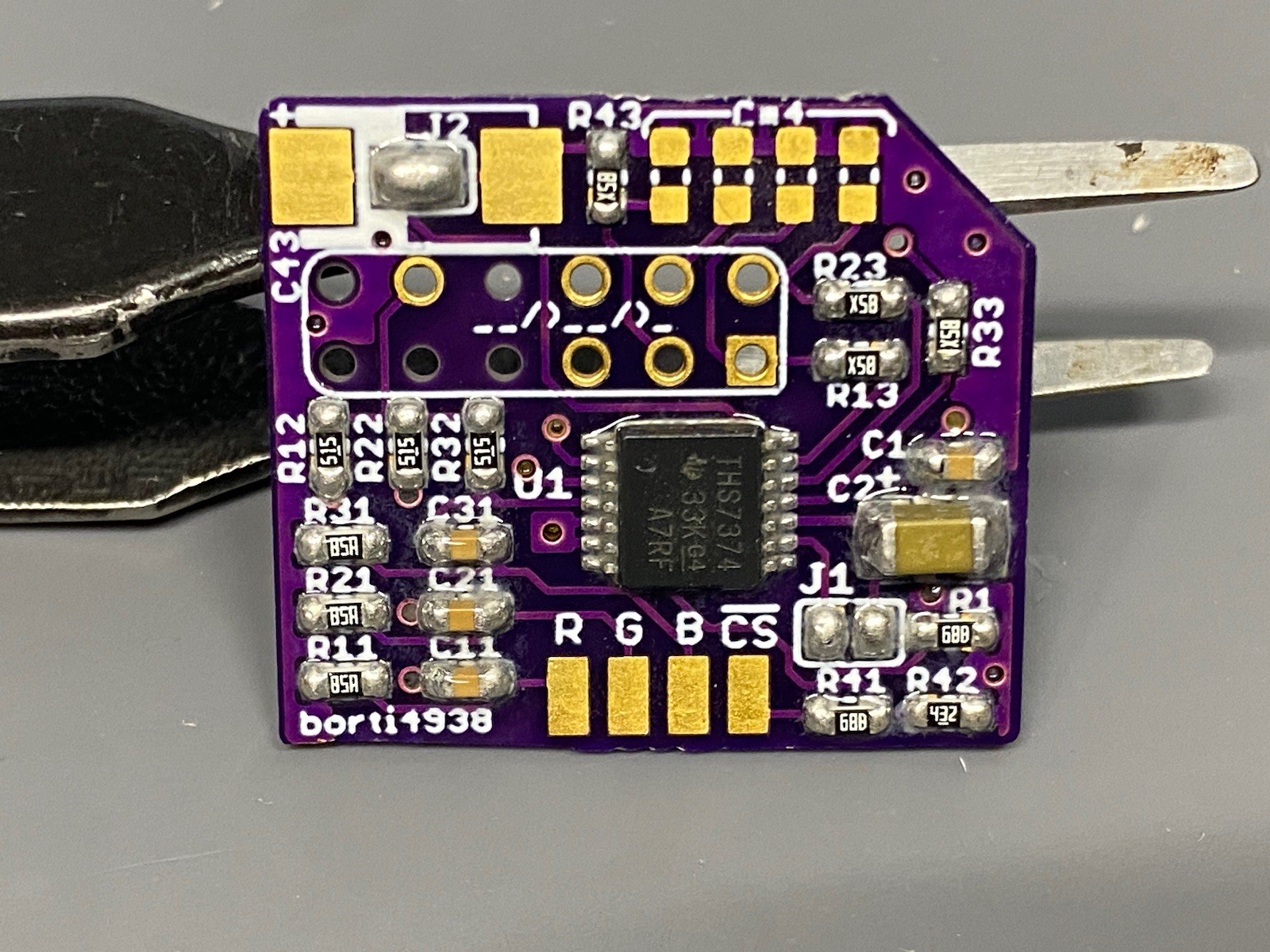 Super Nintendo SNES RGB Bypass Board THS7374 Amp