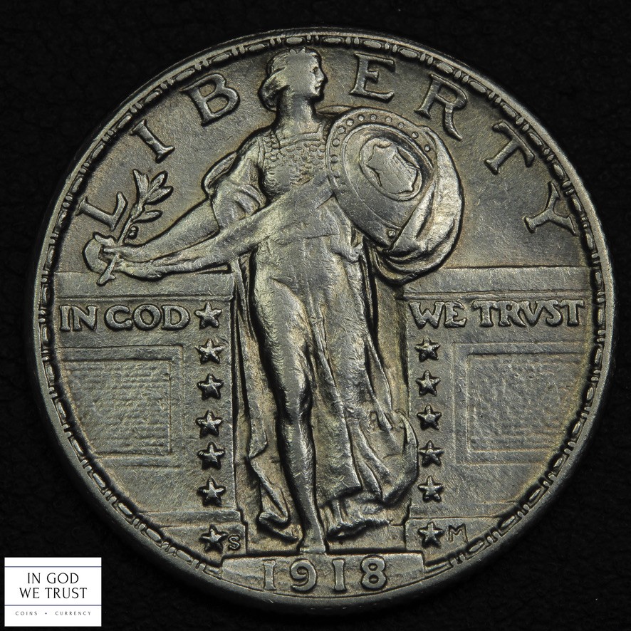 1918 S Standing Liberty Silver Quarter 25C
