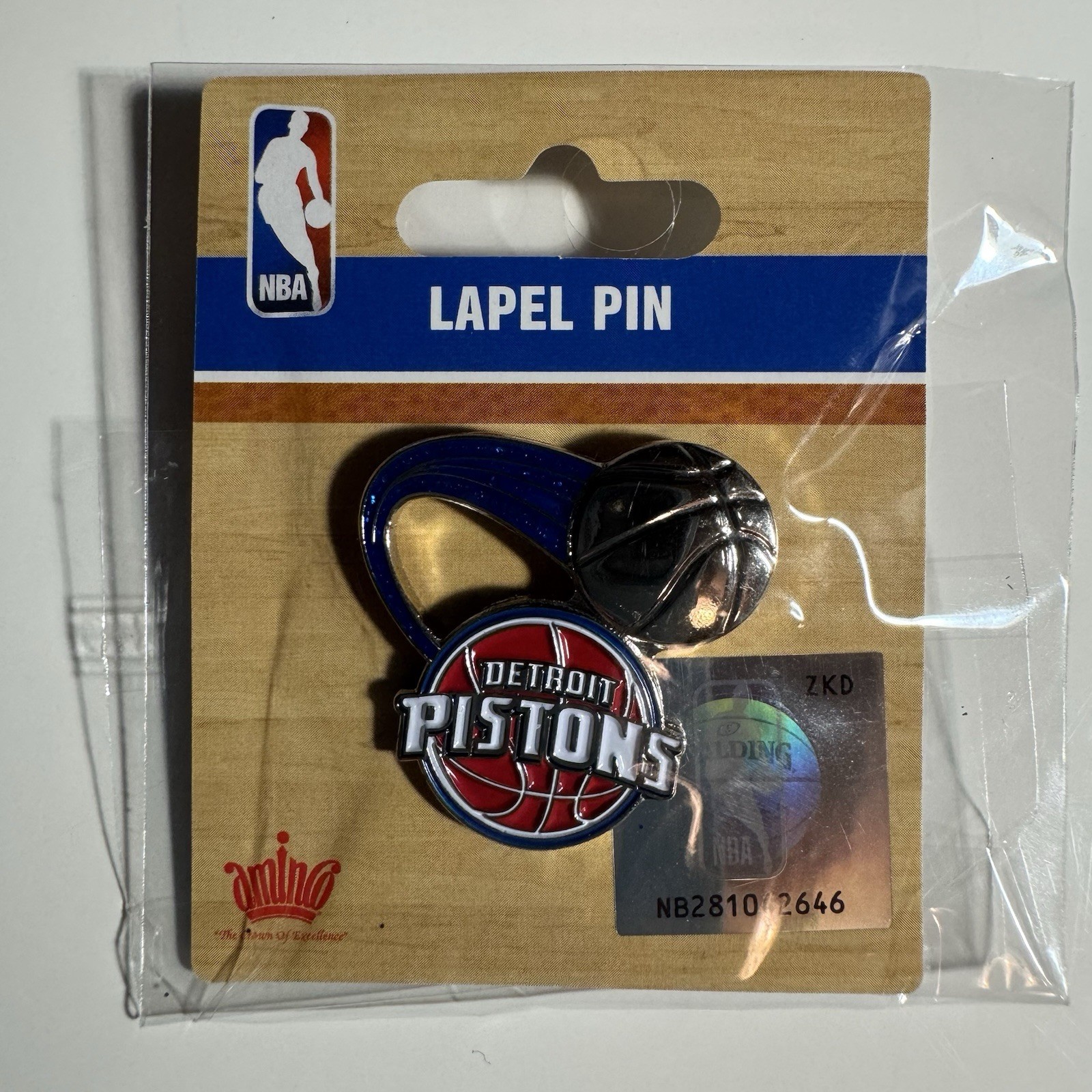 Detroit Pistons NBA Lapel Pin Basketball Brand New