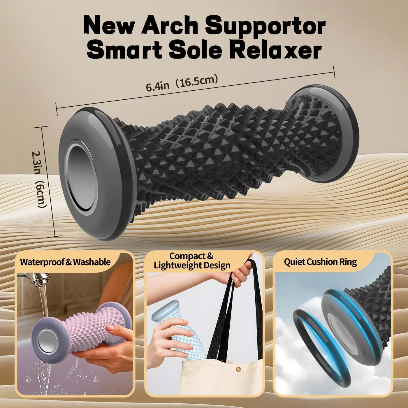 Foot Massager Roller,Plantar Fasciitis Relief,Massage for Heel & Arch Pain, Refl