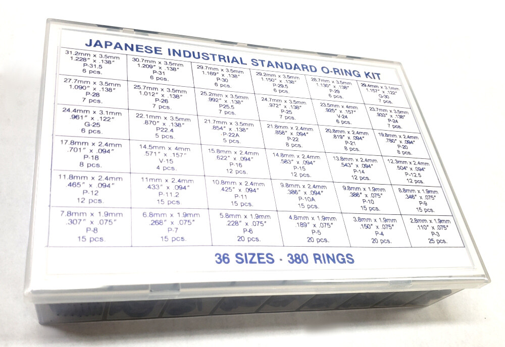 568-ORK-IND-JIS70 - Japanese Standard O-Ring Kit 70 Durometer Nitrile