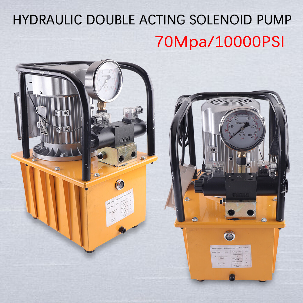 Double Solenoid Valve Electric Driven Hydraulic Pump Double-acting 110V 10000PSI
