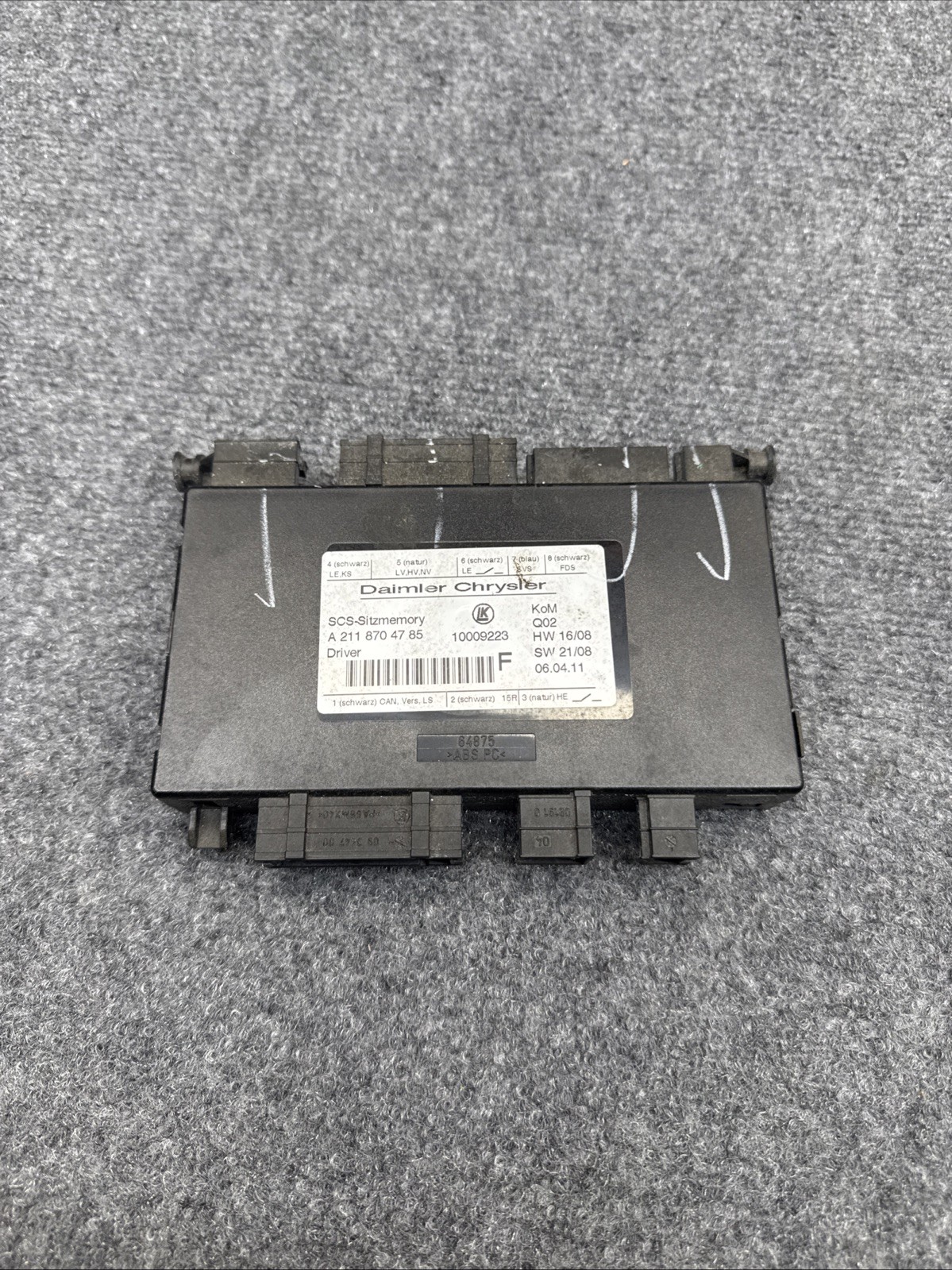 03-12 Mercedes X164 GL450 SLK280 GL550 E320 Front Left Seat Control Module OEM