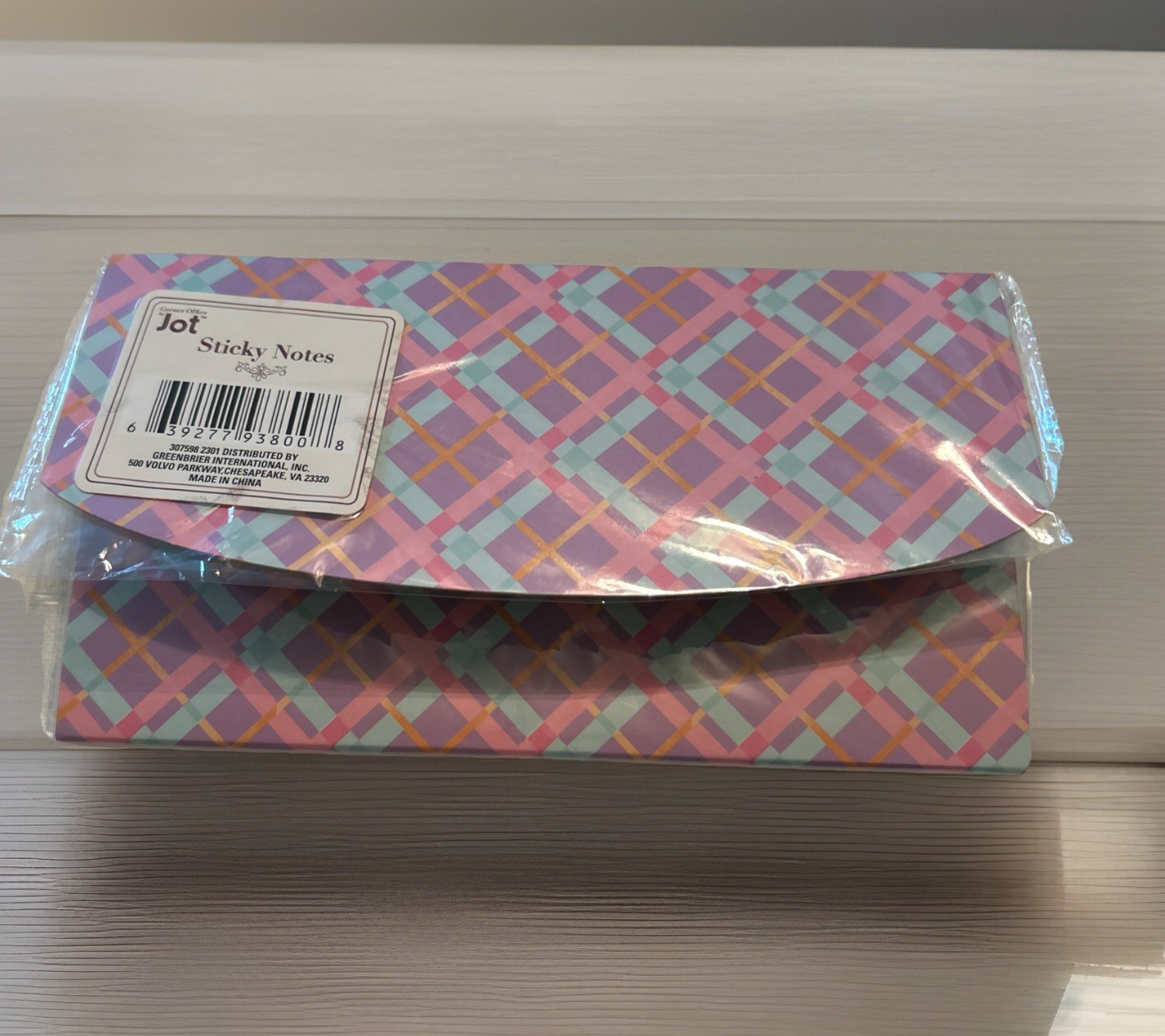 Jot Sticky Notes & Memo Pad Inside a Trifold Booklet, New