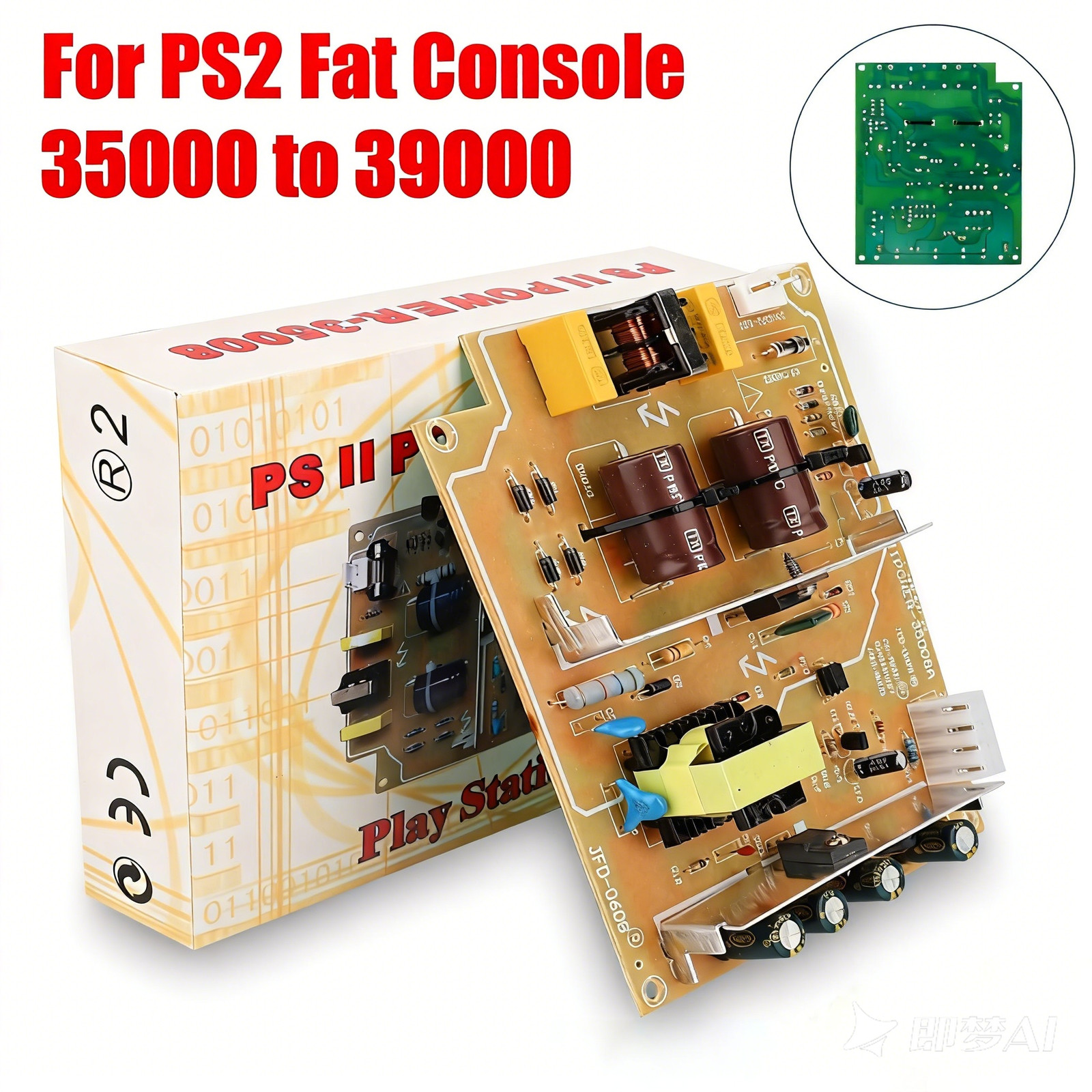 Power Supply Board Motherboard 35000 to 39000 for PS2 Fat Console Replacement