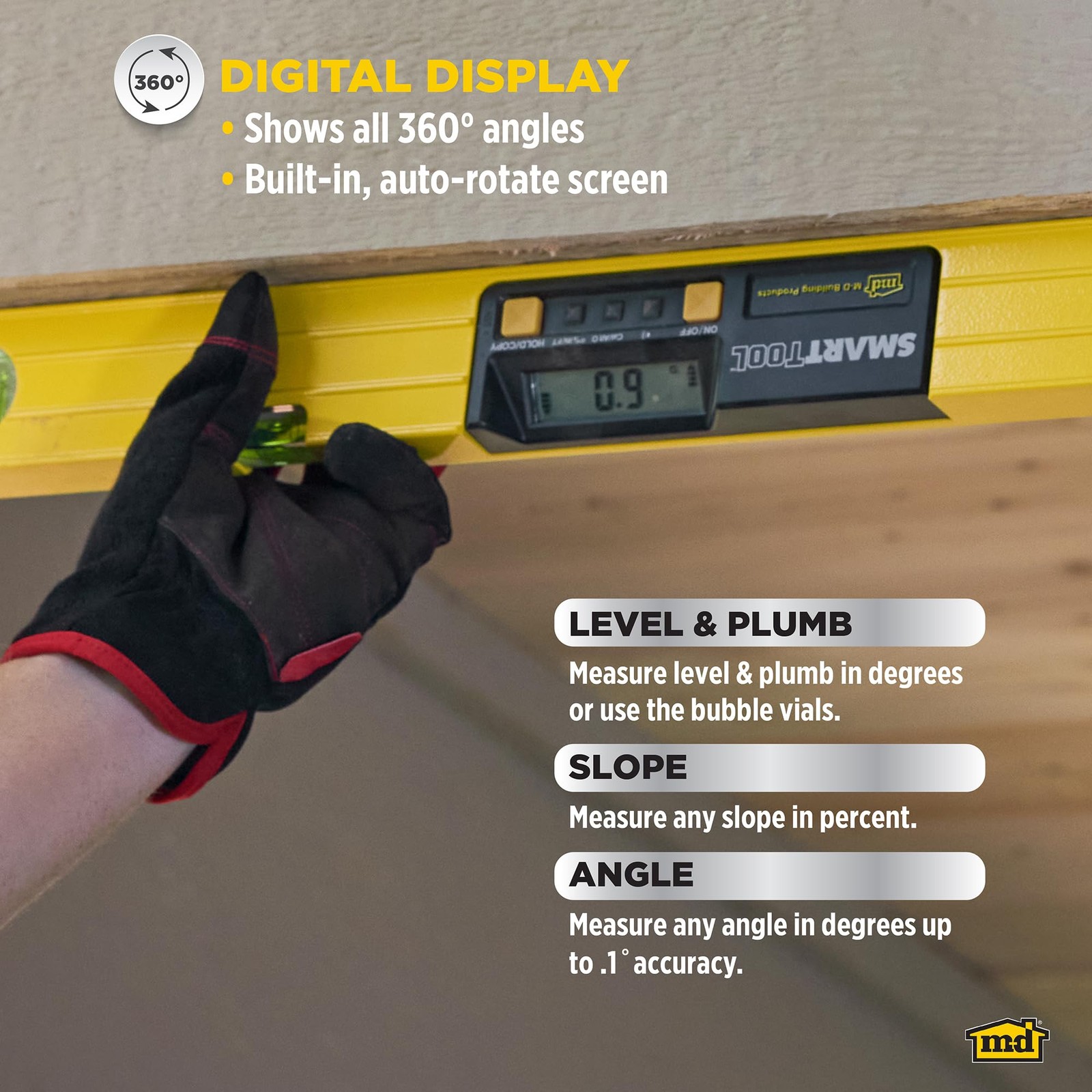 92325 SMARTTOOL® 48 Inch Digital Level: Precision Measurement w/LCD Screen, A...