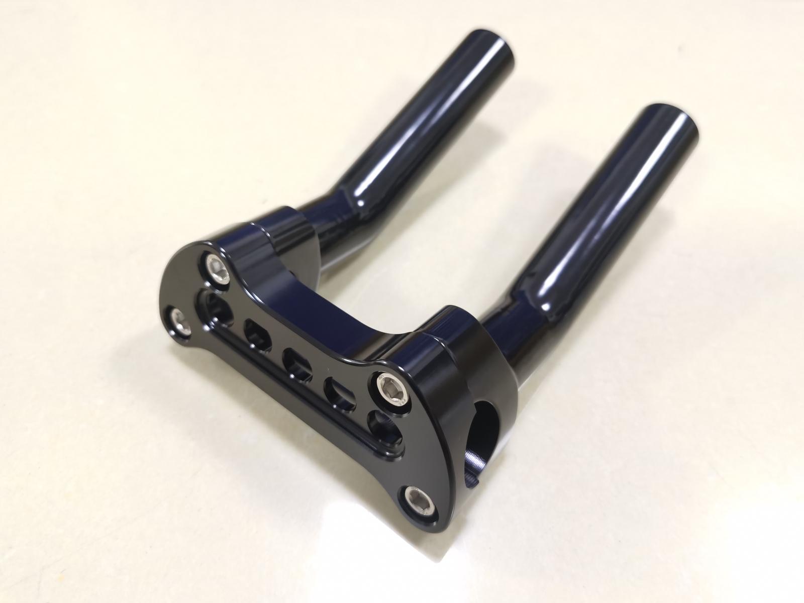 Black 6.5" Handlebar Riser Top Clamp For Harley Dyna Sportster Road Glide FLTR