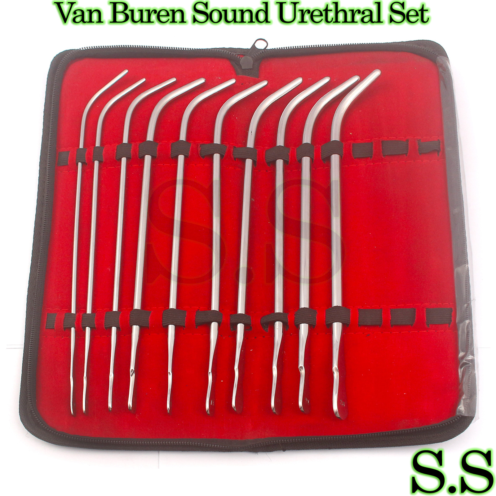 VAN BUREN SOUND SET Of 10 Surgical Instruments