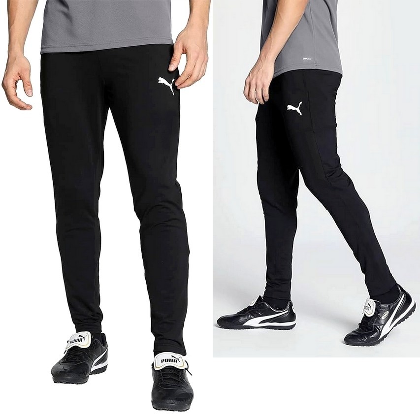 PUMA Men's Training Pants Sports Football Sweatpants Running Trousers Liga Black