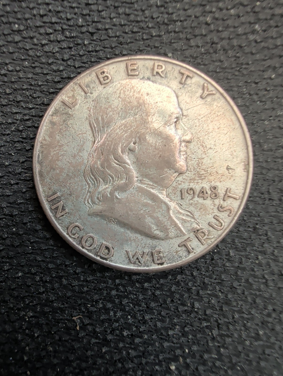 1948-D Franklin Half Dollar 90% Silver Coin – Cir Benjamin Franklin Liberty