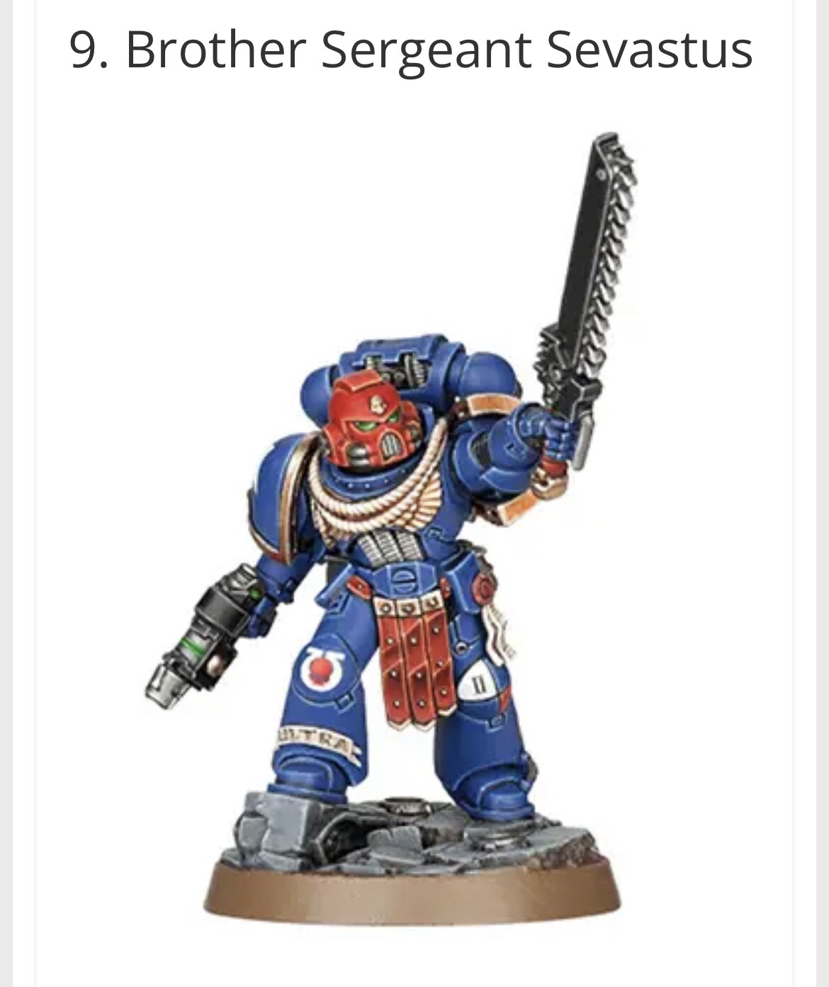 Warhammer 40k - Space Marine Ultramarine Brother Sergeant Sevastus(new on sprue)