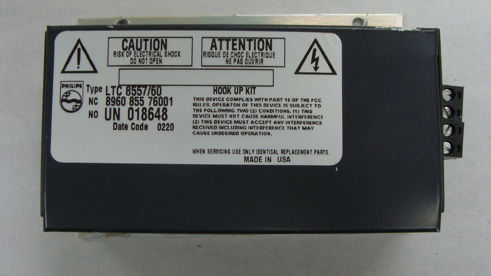 Philips LTC 8557/60 Hook Up Kit