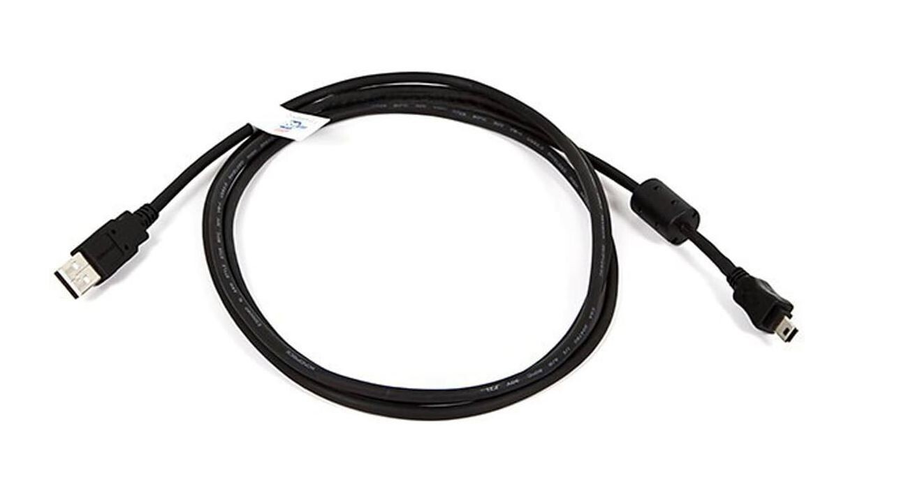 6-Feet USB 2.0 A Male to Mini-B 5pin Male  Cable with Ferrite Core Black 4931