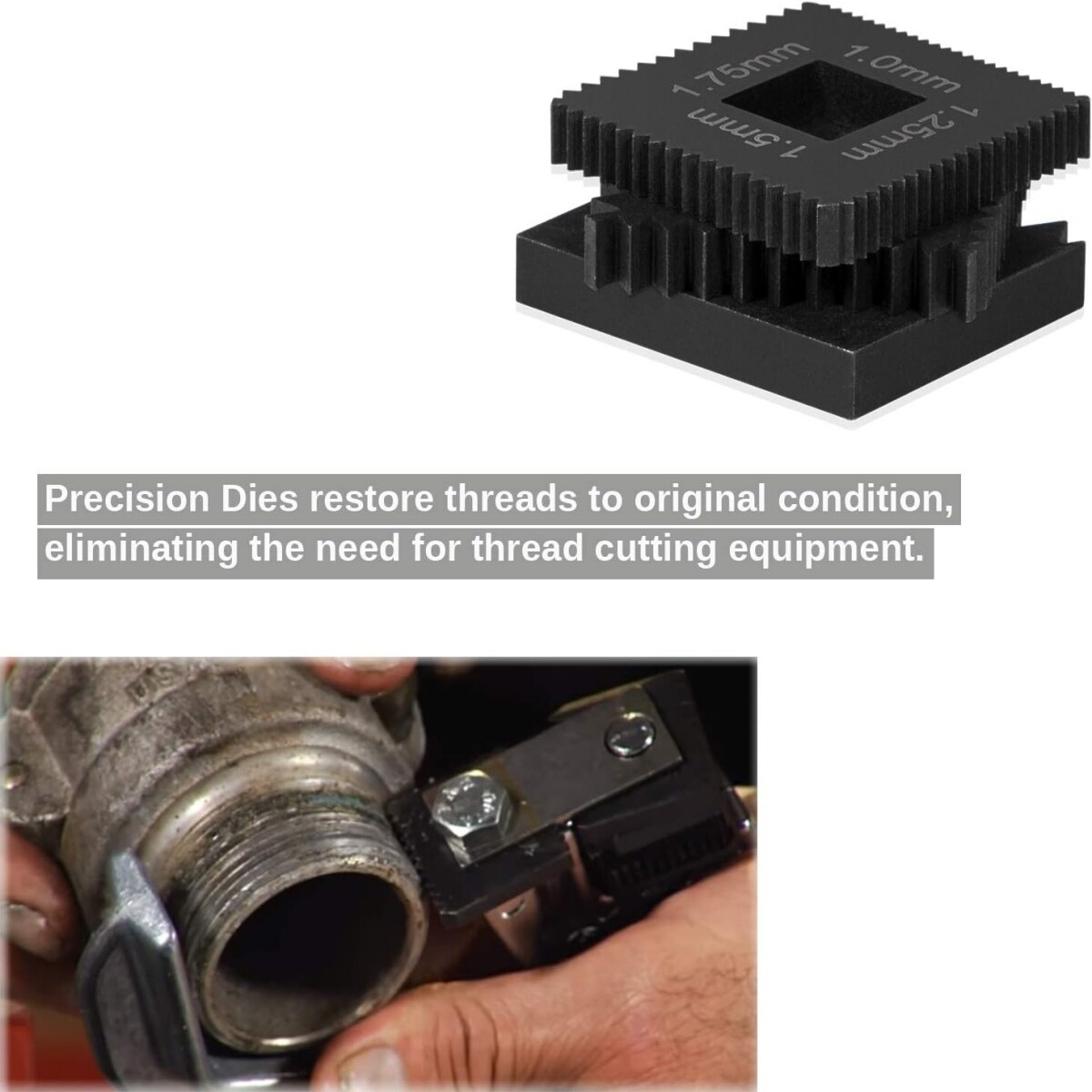 3PCS Metric Die Set for 202817 7402 Universal Outside Thread Chaser