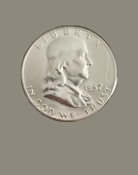 1957 Franklin Half Dollar, Full Bell Lines