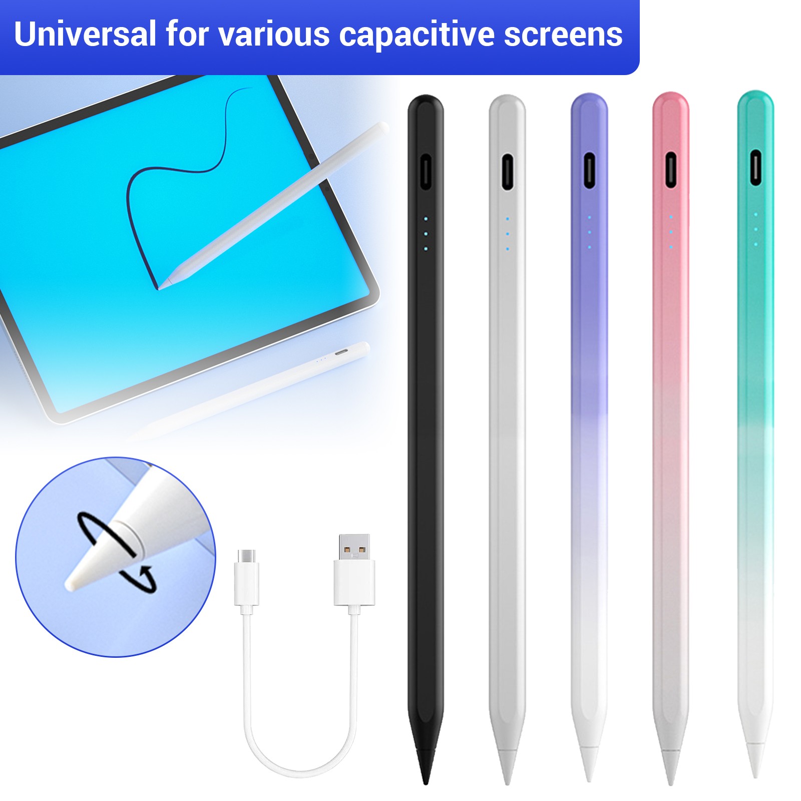 For Samsung Galaxy Tab S9/S9+/S10/S10+/S6 Lite 2024 Tablet Stylus Pen Pencil