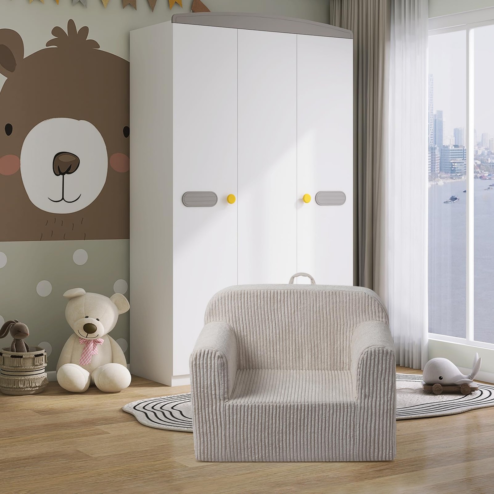 Foam Kids Sofa Chair, Comfy Toddler Couch,Soft Toddler Armchair for Boys and ...