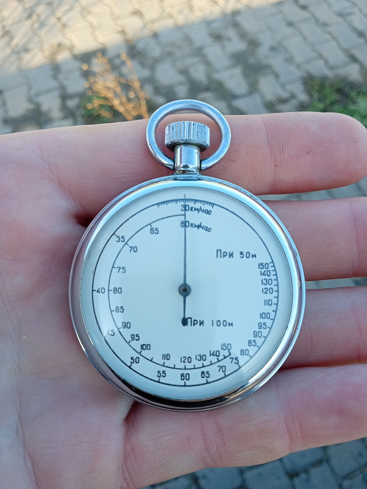 Soviet Vintage 50's-70's Traffic Police AGAT Speedometer, 15 jewels / 2 dials