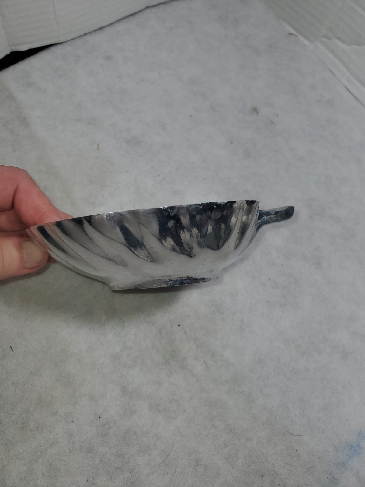 Silverplate Scallop SeaShell Trinket Soap Candy Condiment Dish Beach Table Decor