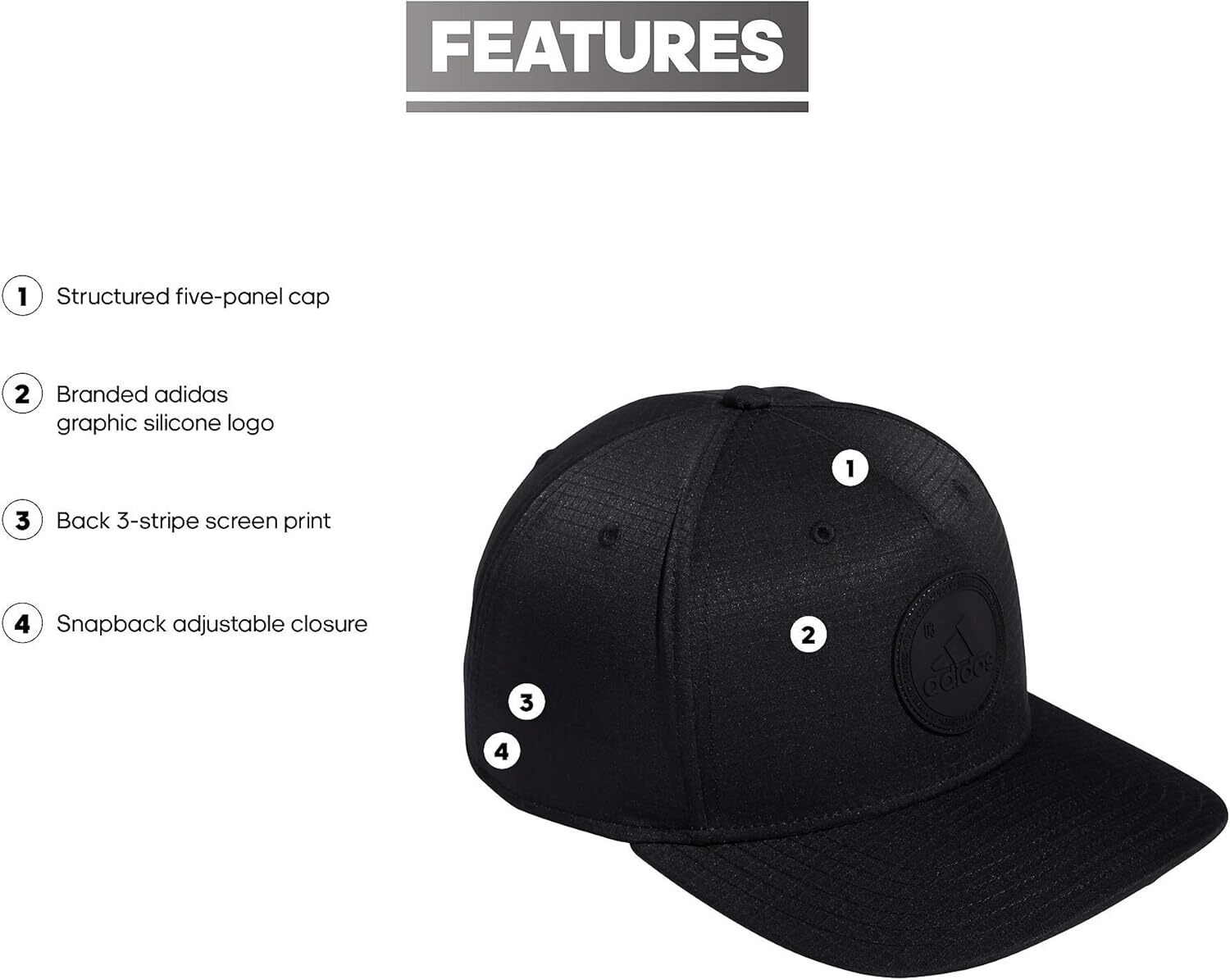 adidas Men's Affiliate Ii Cap One Size, Black/Black