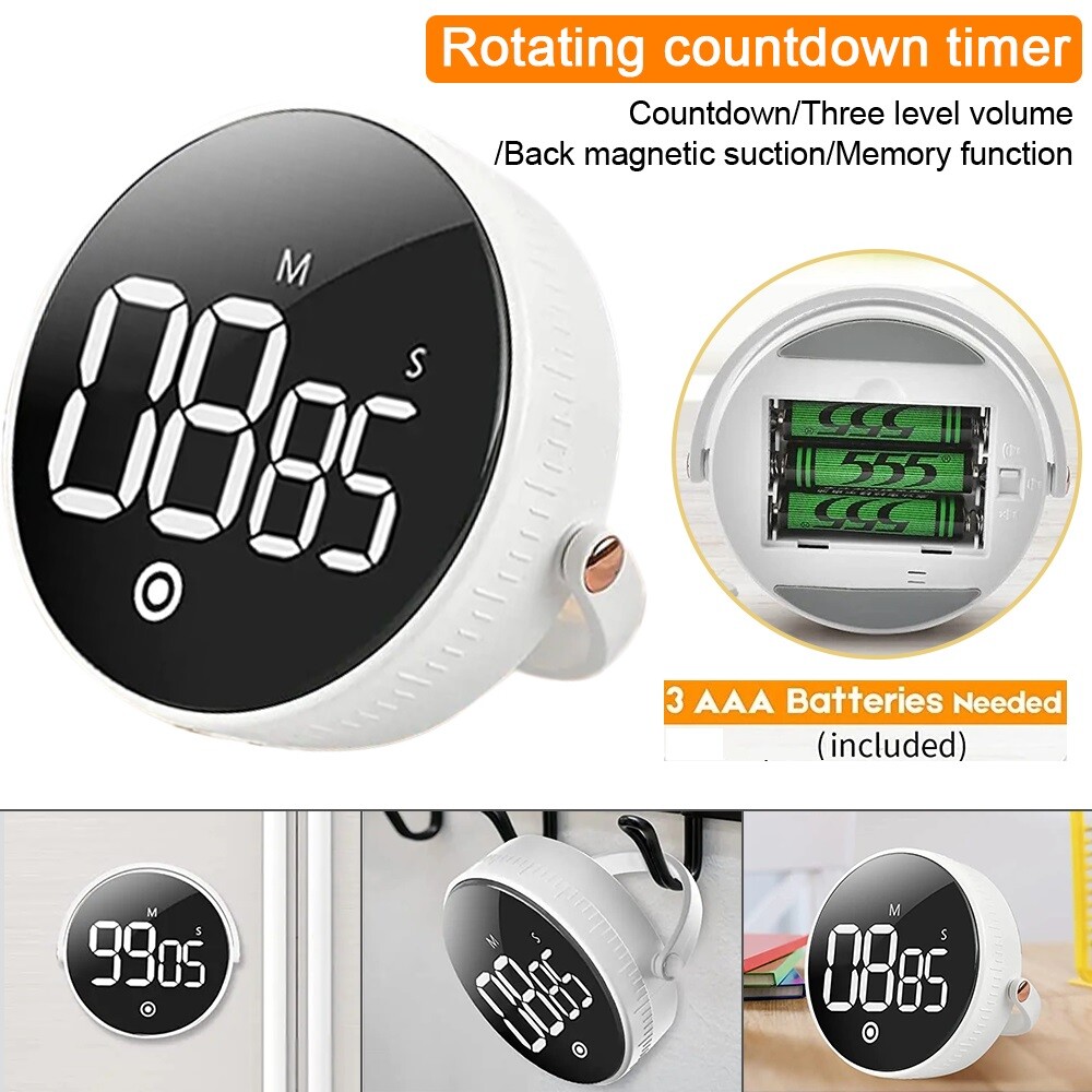 Large LCD Digital Kitchen Cooking Timer Count-Down Up Clock Loud Alarm Magnetic