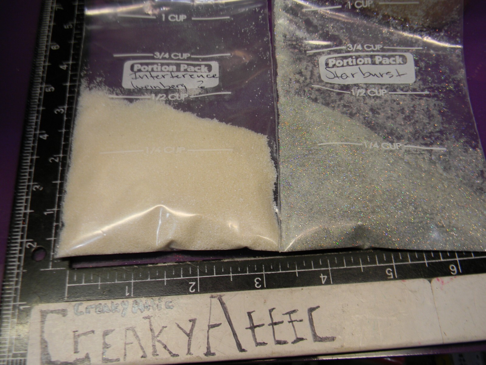 STARBURST INTERFERENCE ? 2 EMBOSSING POWDERS OUNCE #617 CREAKYATTIC
