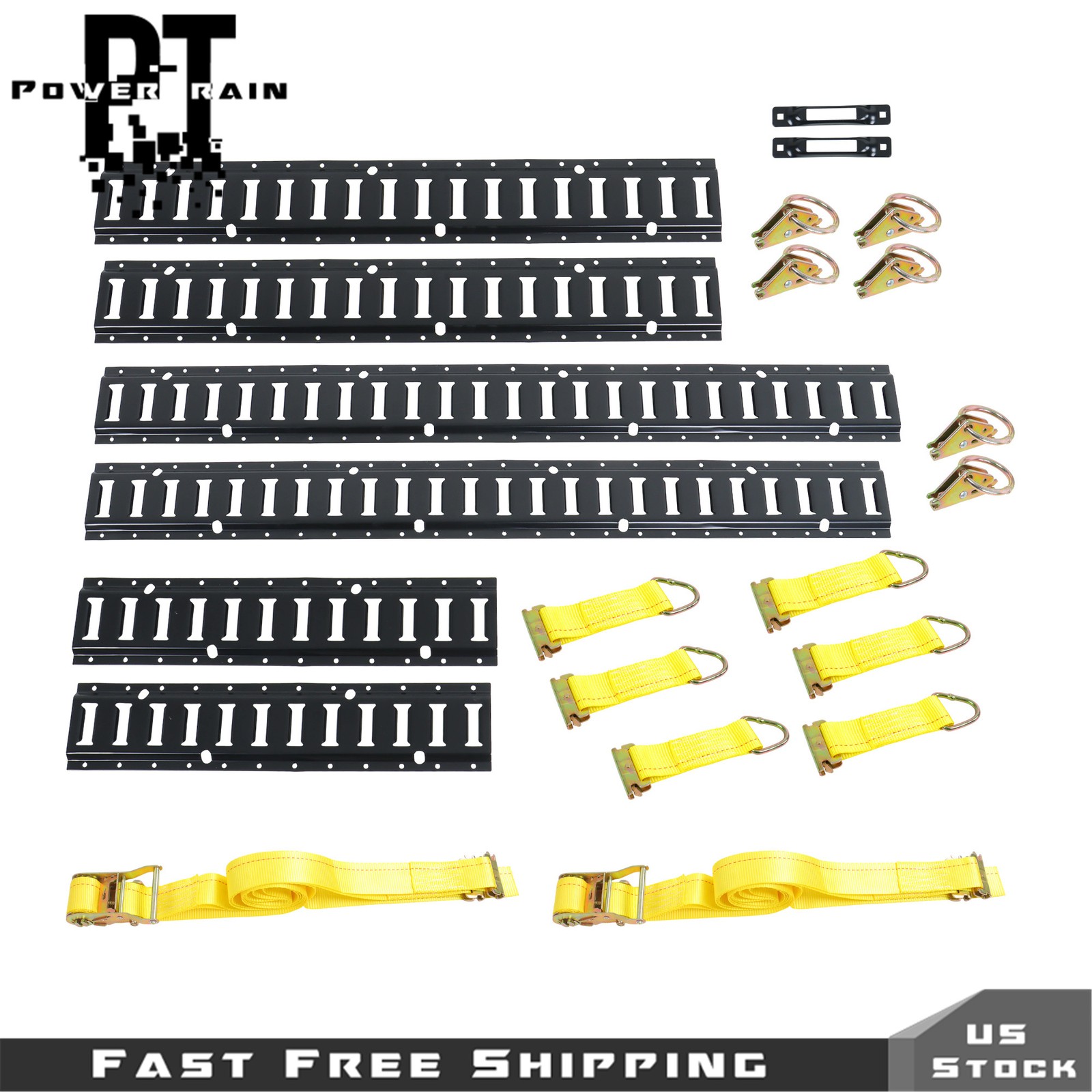 2x 2' E Rails 2x 3' E Rai l2x 4' E Rails 2x15' Ratchet Strap 6x O Ring 6x D Ring