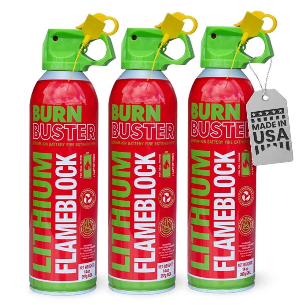 Fire Extinguishing Gel 3-Pack - Battery Fire Suppression, Non-Toxic, Eco-Friendl