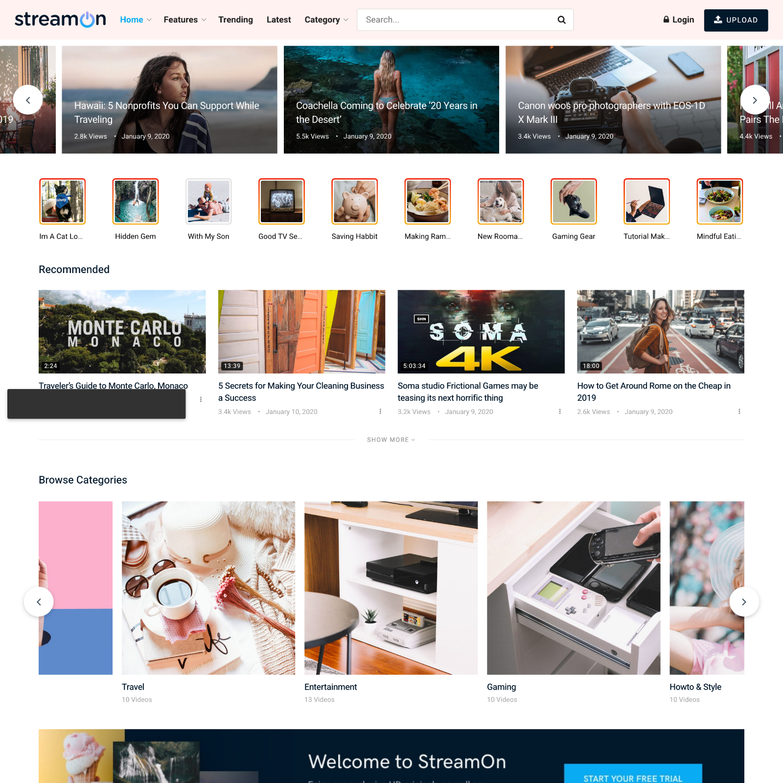 Stream Video Website Design with Free 5GB VPS Web Hosting