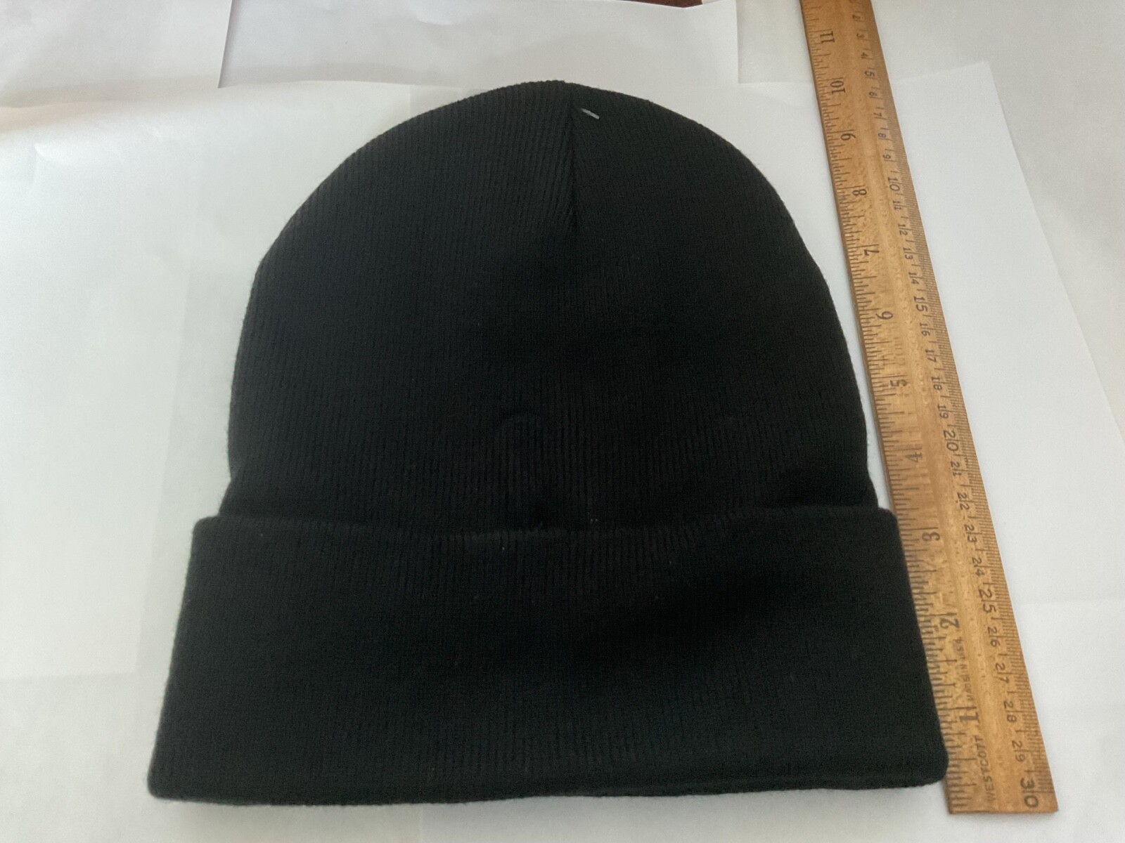 Captain Fire Department Patch Sewn on a Black Watch Cap