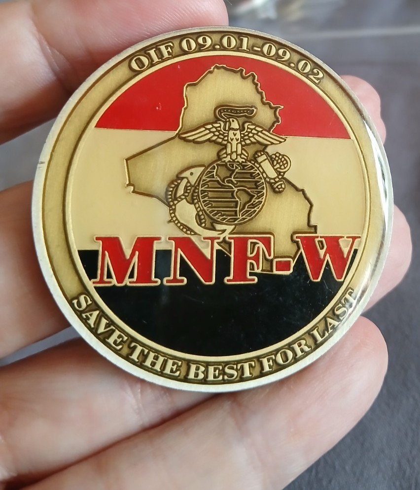 MNF-W II Marine Expeditionary Force HQ Group OIF 09.01-09.02 Challenge Coin
