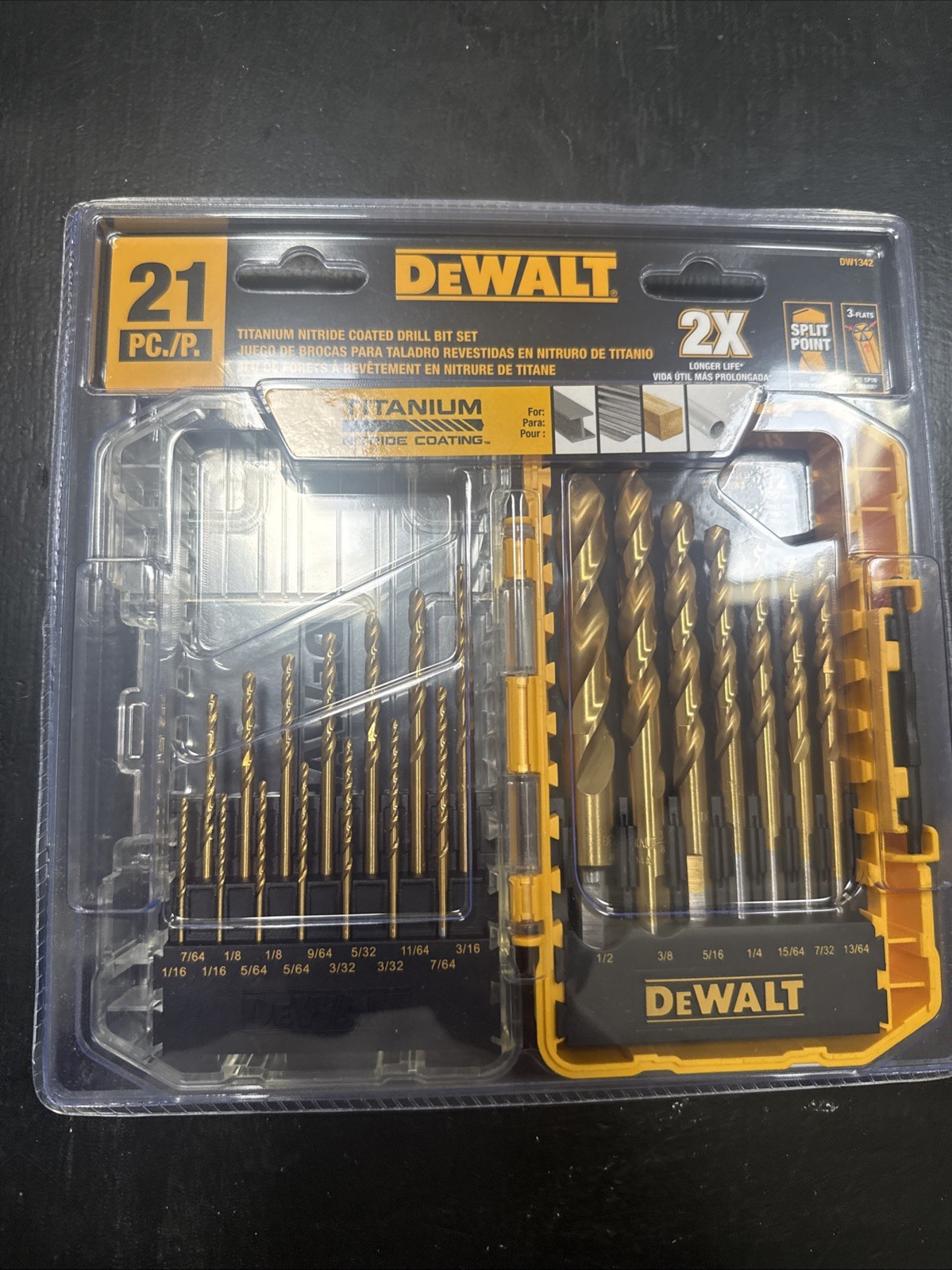 DEWALT Titanium Nitride Drill Bit Set, 21-Piece (DW1342)