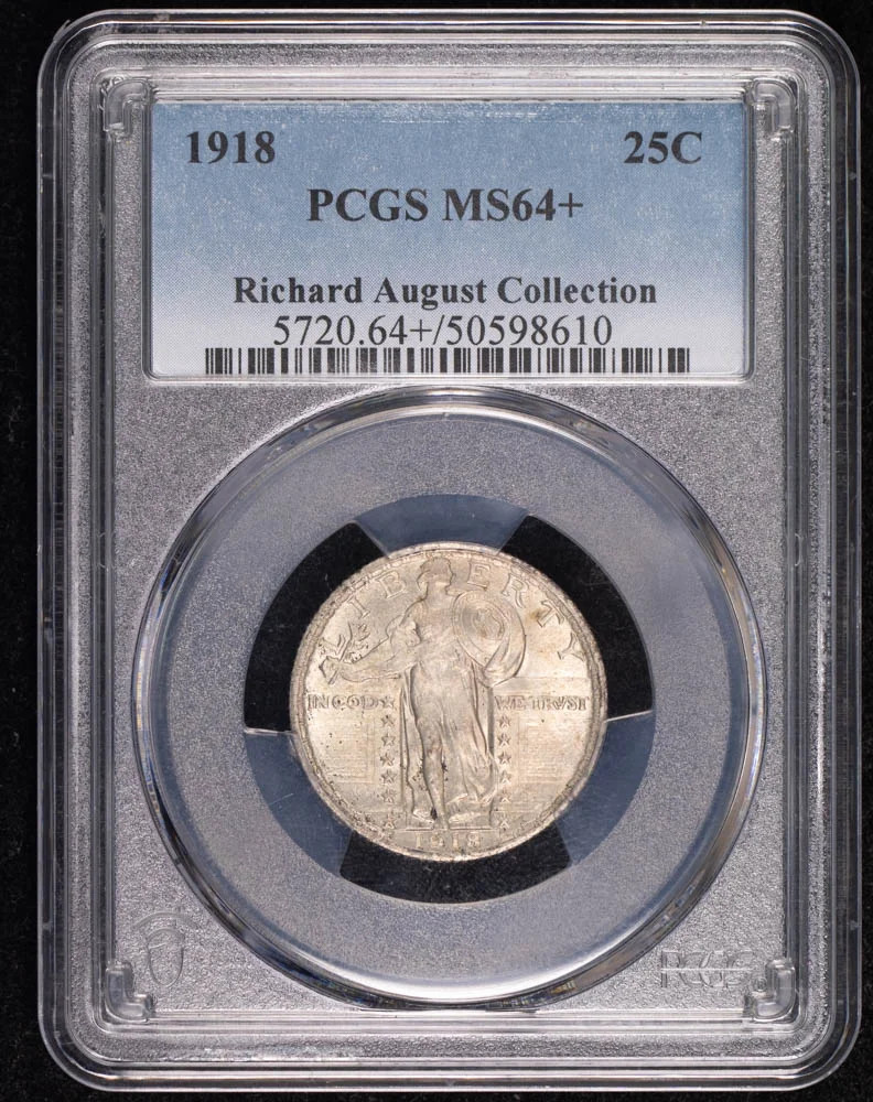 1918 P Quarter Dollars Standing Liberty Quarter PCGS MS-64+ Plus