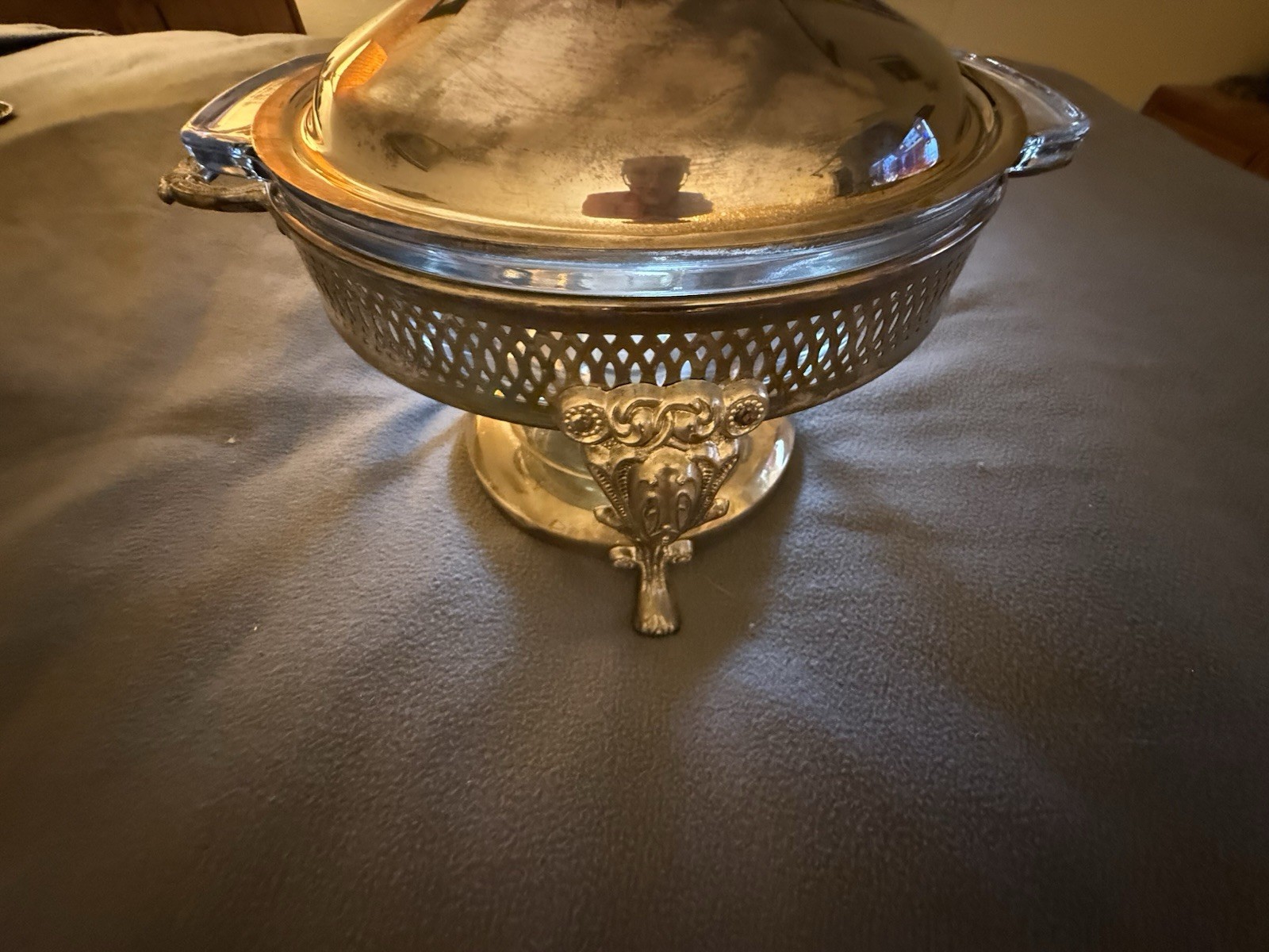 Silverplated Footed Casserole Warmer & Covered Serving Dish