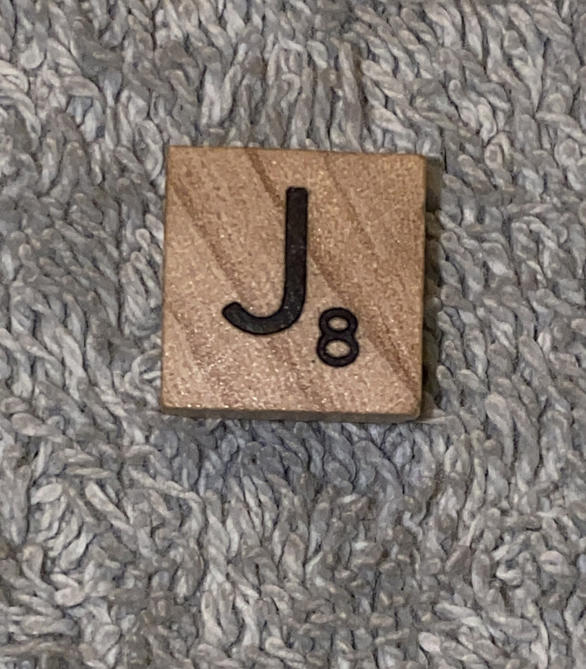 MB Deluxe Travel Ed. Scrabble Game - REPLACEMENT Tile “J”