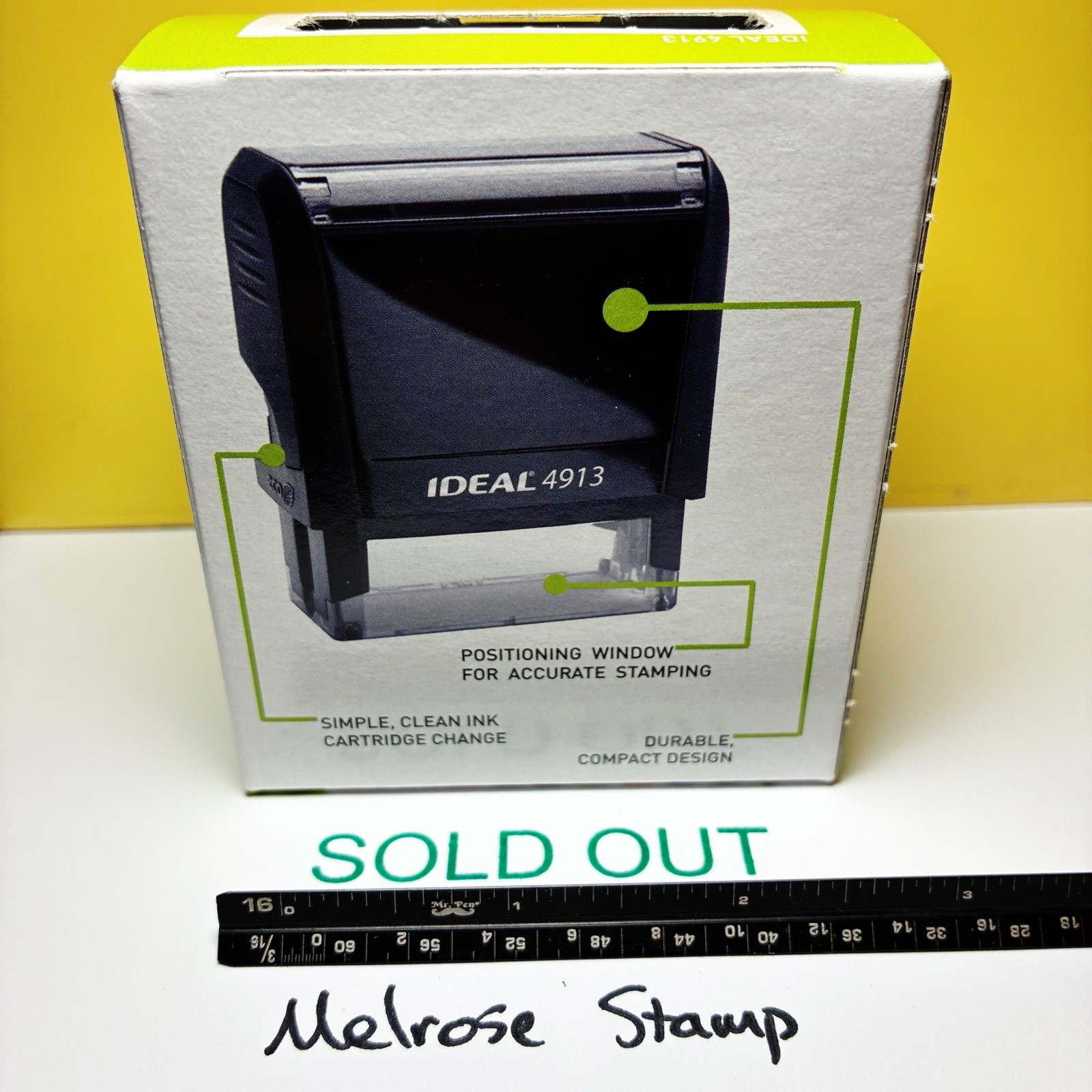 Sold Out Rubber Stamp Green Ink Self Inking Ideal 4913