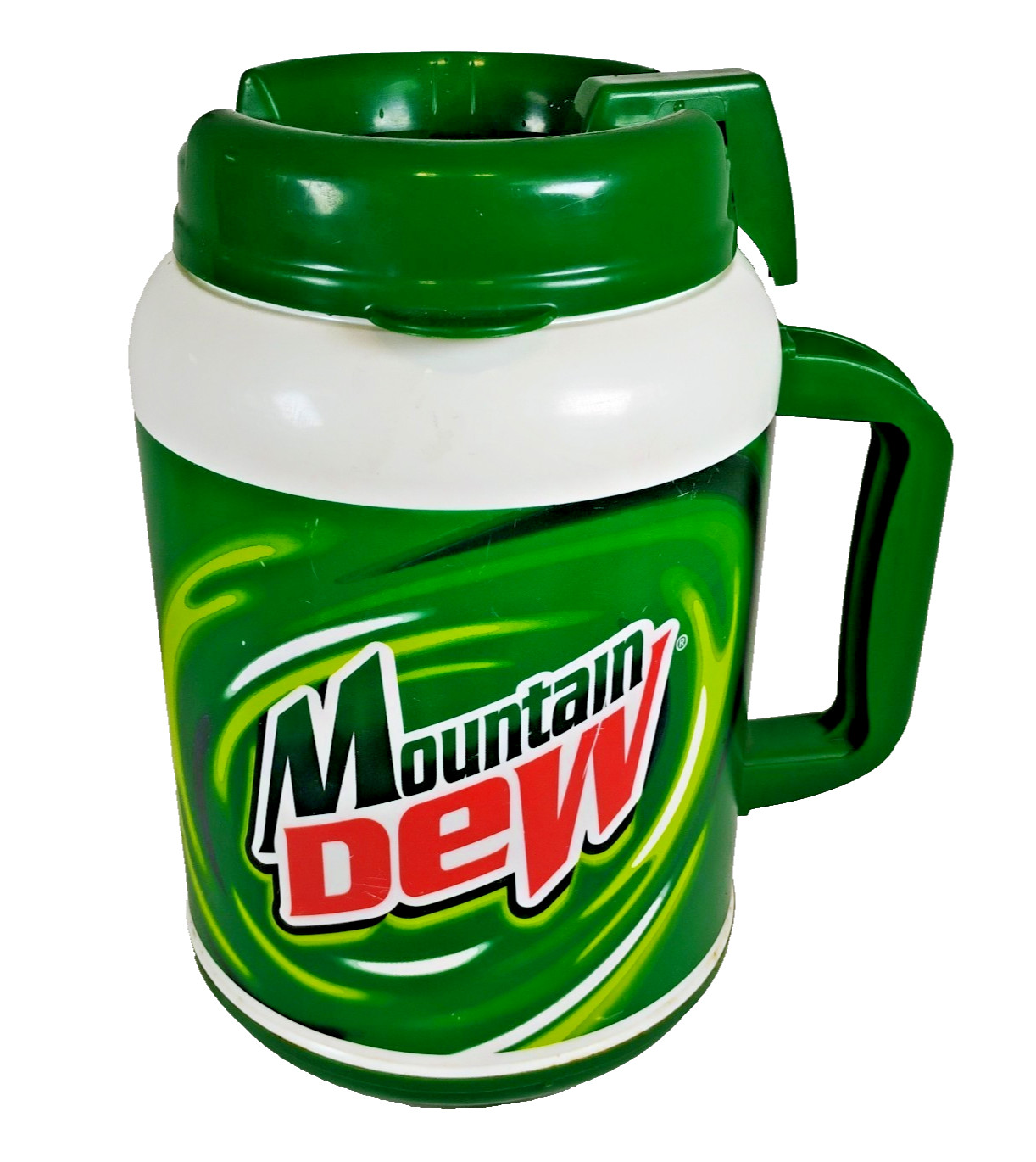 Mountain Dew Whirley 64 oz MM-64 Slide Top Handle Insulated Mug