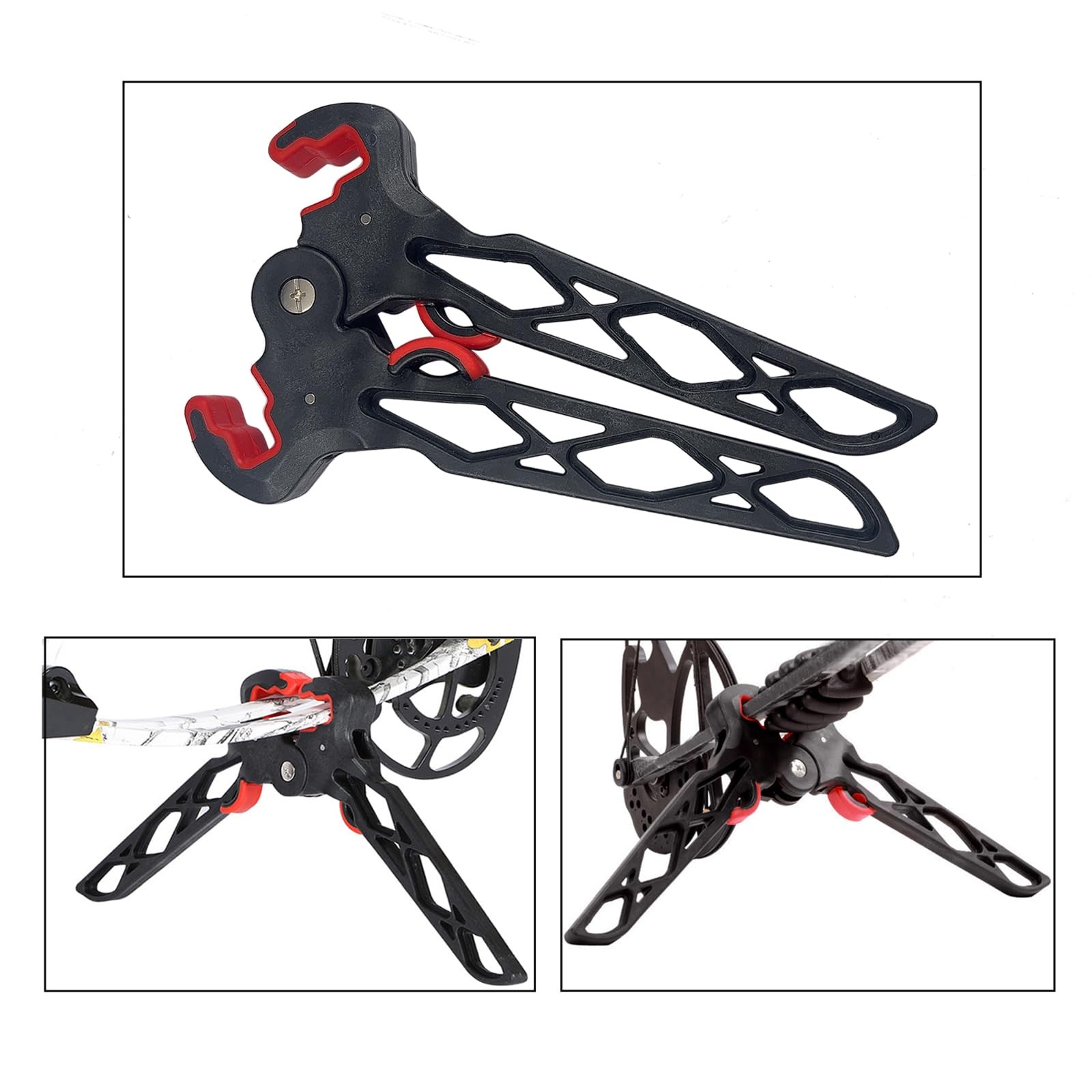 - QI HUO JU - Archery Bow Stand Folding Compound Stands Jack Black