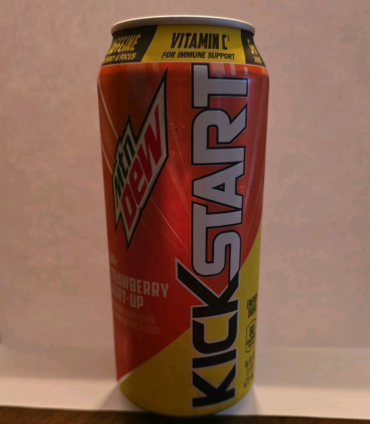 January 13th 2025 Full Mtn Dew Can Kickstart Strawberry Start-Up  Kickstart Can