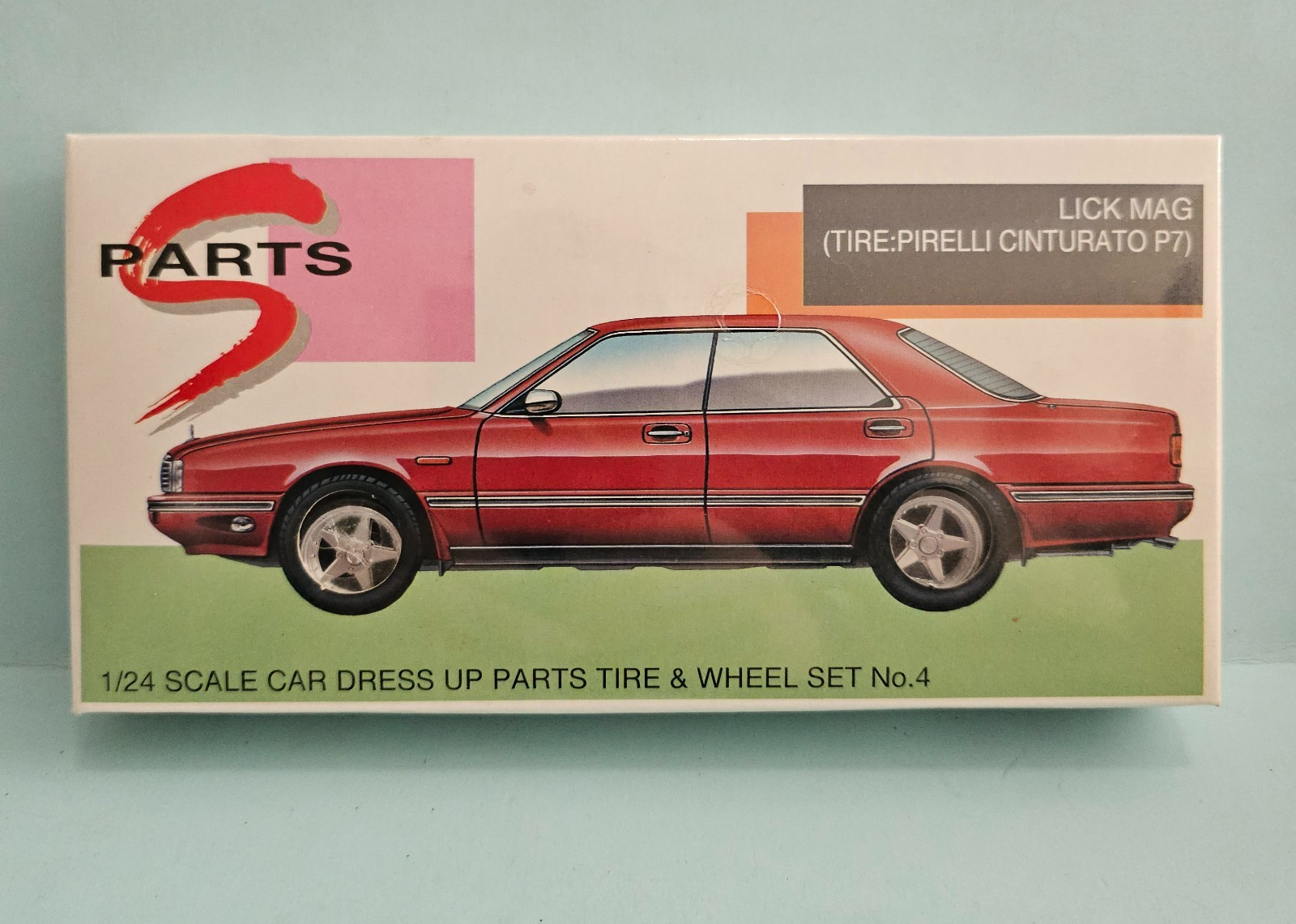 Aoshim 1/24 Scale Set of 4 Tires & Wheels S Parts Pirelli Lick Mag NEW SEALED