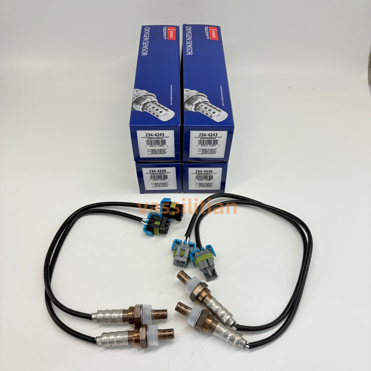 4PCS Denso Up+Downstream Oxygen O2 Sensors For GMC Savana 2500 4.8L V8 2008-2015
